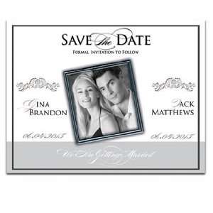  300 Save the Date Cards   Vizcaya White Dove Office 