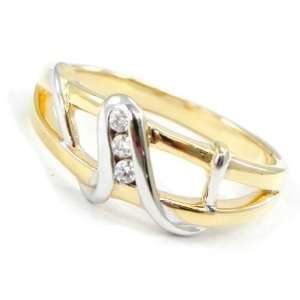  Ring plated gold Câlin 2 tones.   Taille 56 Jewelry