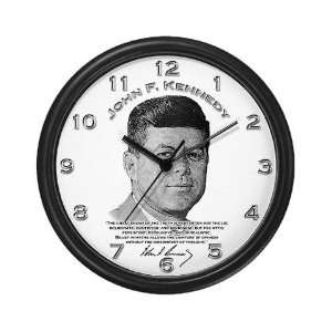  JFK 02 Quotes Wall Clock by  