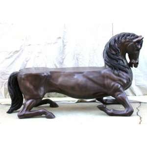  Metropolitan Galleries SRB30519 Horse Bench Bronze