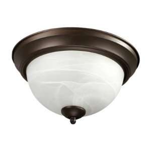 Quorum 3066 11886 Two Light Ceiling Mount, Oiled Bronze Finish with 