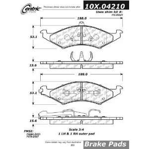  Centric Parts 104.04210 Posi Quiet Metallic Brake Pad with 