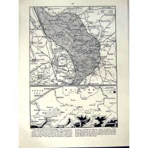 World War 1917 18 British Soldiers Ypres Map Ghent