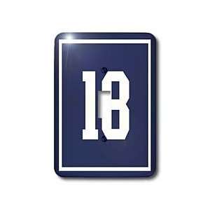  Popular Sports Colors and Numbers   Number 18 in white on navy blue 