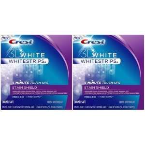 Crest 3D White Whitestrips 5 Minute Touch Ups With Stain Shield 28 ct 