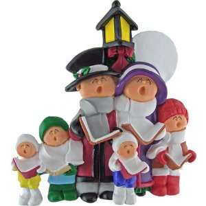  3256 Caroler Family Family of 6 Personalized Christmas 