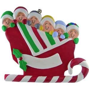  3261 Children in Sleigh Family of 6 Ornament Everything 