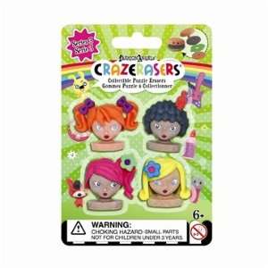  4 Piece Puzzle Erasers   4 Pieces Heads of Hair Set   Take 