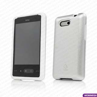   Hard Cover Shell for HTC Aria A6380 / HD Mini T5555   Silver / White