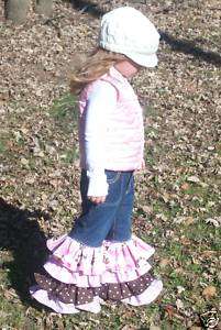 Custom Boutique Ruffle Jeans Pink Girly Girl Boutique  