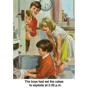    The Boys Had Set The Cakes To Explode At 3.35PM Card Toys & Games