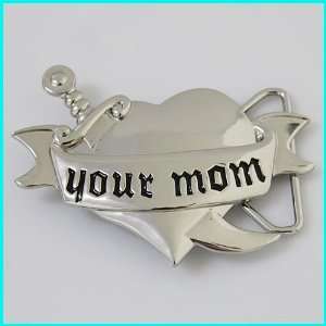  COOL New Style Your Mom Enameled Belt Buckle GU 035 