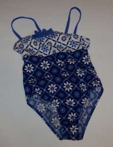 Gymboree Santorini Sweetie 1pc Swimsuit Bathing Suit Blue Mosaic Size 