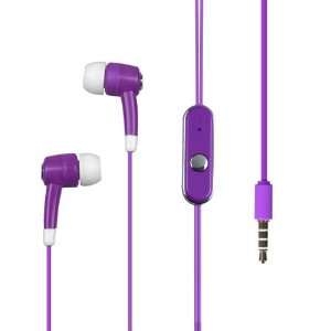 Light Purple High Quality Stereo Handsfree Headset Mic Earphone Plugs 