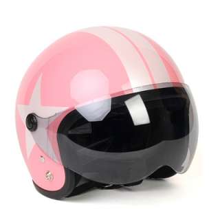 Motorcycle Vespa Scooter Jet Helmet Open Face PINK  