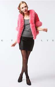 0402 Women winter mink fur coat jacket garment clothing suit with fox 