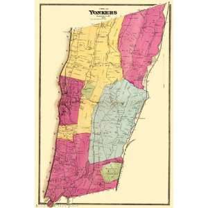  YONKERS NEW YORK (NY) LANDOWNER MAP 1868