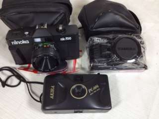 Three Plastic Akira, Ninoka & Maxim MF 101 35mm Cameras for Lomography 
