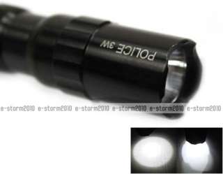3W LED Police Flashlight Torch Lamp Light Waterproof AA  