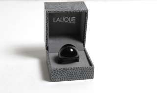 LALIQUE Cabochon Black Ring Size 9  
