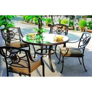  Darlee Star Round Glass Top Table Series Table Outdoor 