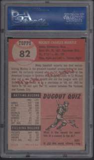 1953 TOPPS MICKEY MANTLE #82 PSA 7 NM. CARD HAS BEEN PROFESSIONALLY 