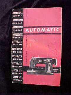 Automatic Zig Zag Sewing Machine Model 711 Manual  