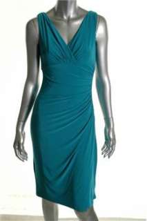 Lauren Ralph Lauren NEW Green Versatile Dress Stretch Shirred 6  