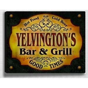  Yelvingtons Bar & Grill 14 x 11 Collectible Stretched 