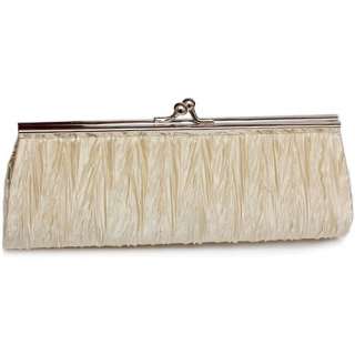 Cream Kisslock Soft Clutch Evening Handbag  