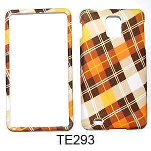  CELL PHONE CASE COVER FOR SAMSUNG INFUSE I997 ORANGE PLAID 