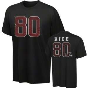  Jerry Rice San Francisco 49ers Black Hall Of Fame Name & Number 