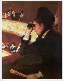 MARY CASSATT print A Woman in Black at the Opera  