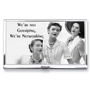    Were Not Gossiping Were Networking Card Case