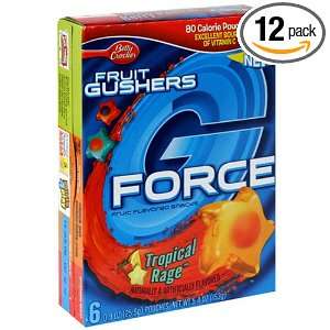 Fruit Gushers G force Tropical Rage, 5.4 Ounce Box (Pack of 12 