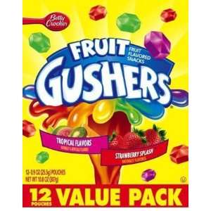 Fruit Gushers Fruit Flavored Snacks, Variety ct, 12 ct Pouches, 6 ct 