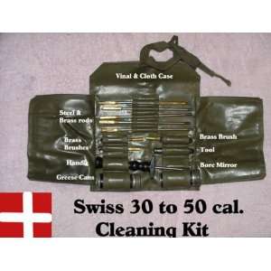 Swiss Gun Cleaning Kit made by S.I.G. Rifle Co. .30 Cal   .50 Cal Used 