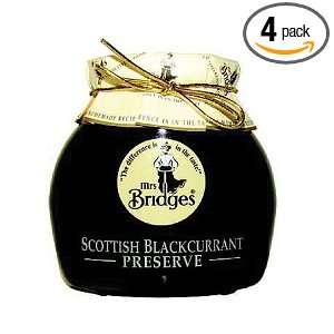 Mrs. Bridges Scottish Blackcurrant Preserve, 12 Ounce Jars (Pack of 4 
