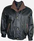 10160 Men New Black Leather Jacket Double Collar Lapel Zip Out Real 