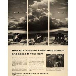  1956 Ad RCA Radio Weather Radar Airplane Cockpit Pilot 