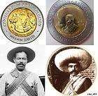 PANCHO VILLA 2008 AND EMILIANO ZAPATA 2010 CIRCULATED COINS MEXICO