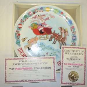  The Pink Panther Collectible 12 Christmas Plate 1982 