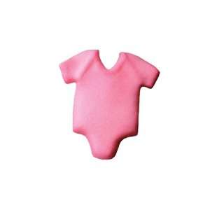 Lucks Baby Onesies Pink Dec On Cup Cake Sugar Decorations 12 pack