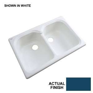   Double Basin Acrylic Topmount Kitchen Sink 54220