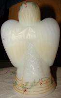 Handpainted FENTON Angel Bell # 966 S. FISHER signed  
