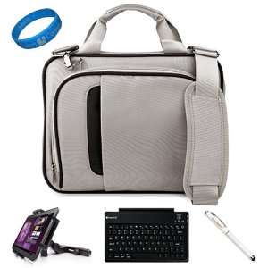  SumacLife Silver Black Messenger Bag with Handle and 