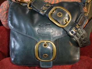   Ink Blue BLEECKER Leather Flap Buckle Shoulder Bag Purse 11419  
