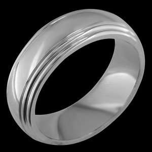   Classic Titanium Band with Grooves on the Side Alain Raphael Jewelry