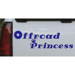 Offroad Princess Off Road Car Window Wall Laptop Decal Sticker    Blue 