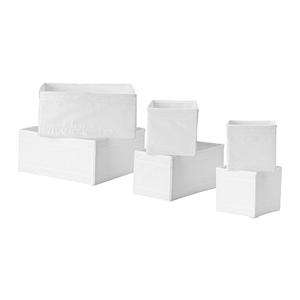 IKEA SKUBB BOXES Set of 6 Drawer Organizers WHITE  